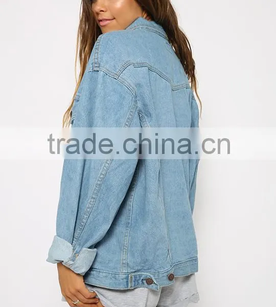 2016 Custom Made Clothing Manufacturers Women's Denim Jacket Quality Choice photo-5