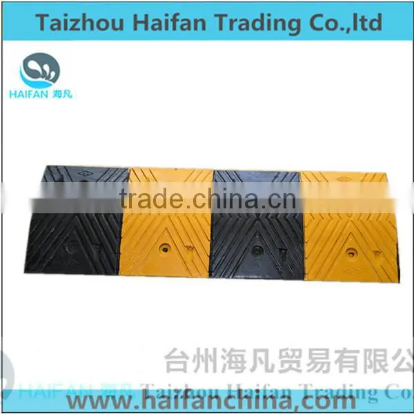 1000*350*40mm High Quality Rubber Speed Hump for Crossing/"X"decorative Pattern Style Rubber Speed Hump Used in Intersection