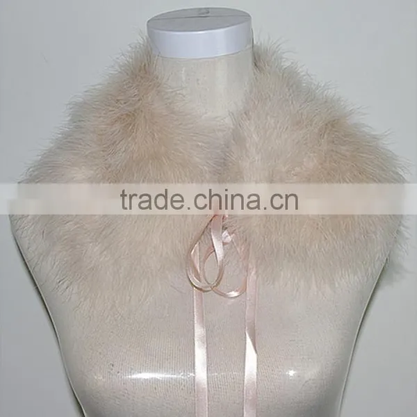 Women Feather Turkey Fur Detachable Fur Collar KZ140033 photo-2
