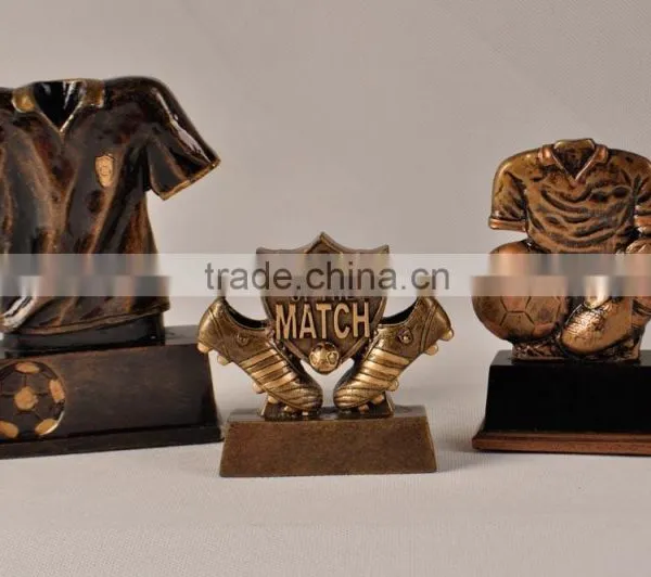 T-shirt Football and Shoes With Sports Trophy Sculpture photo-2