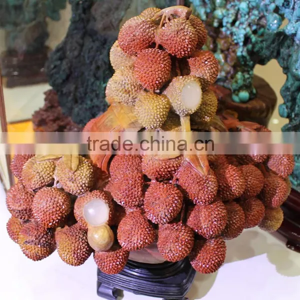 Natural Beautiful Agalmatolite Stone Lychee Tree photo-4