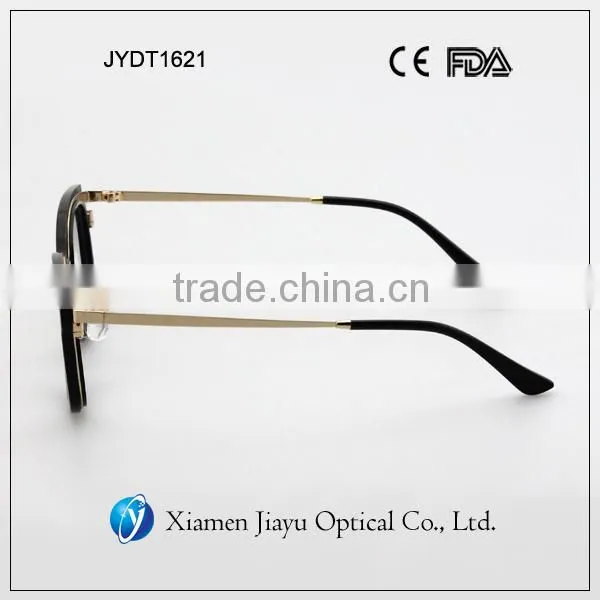 Golden Color Metal Temple Acetate Frame Spectacle Frames photo-4