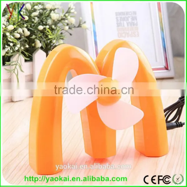 Portable M-Shaped USB Rechargeable Battery Mini Fan For Desktop photo-2