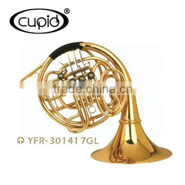 YFR-301417 High quality yellow brass gold lacquer French horn