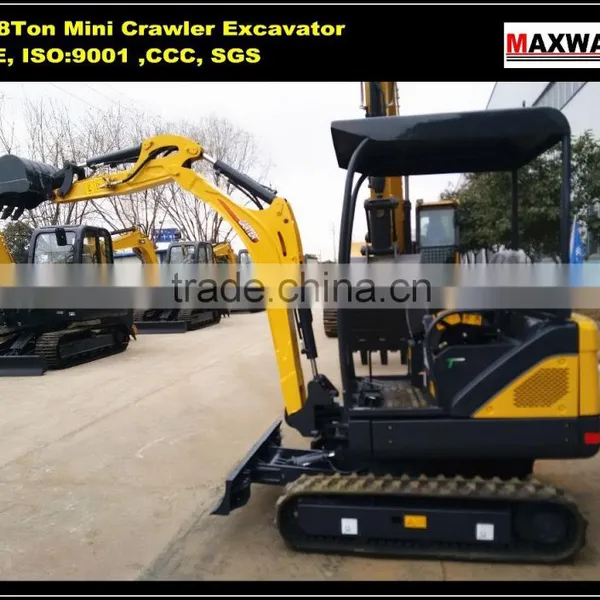 China Cheap CARTER 1.8 Ton Mini Rubber Crawler Excavator , CE / ISO Certificate, CT18-9D photo-3