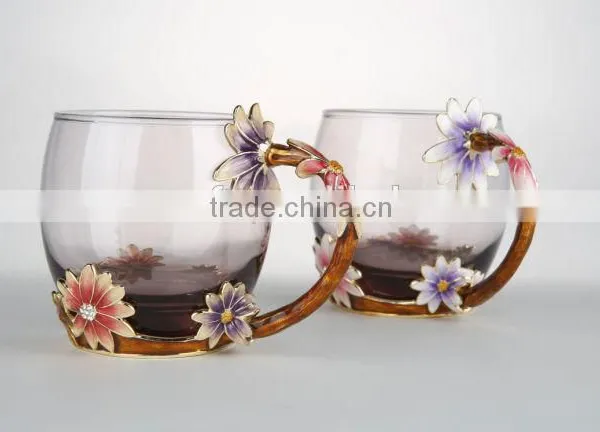 Popular Daisy Design Pewter Enamel Water Cup Roro Brand photo-4