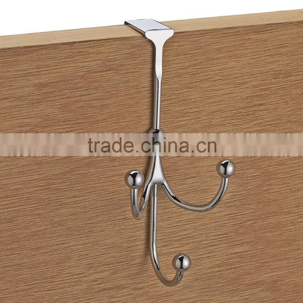 Metal Double Clothes Over the Door Hook photo-3