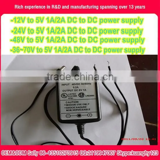 Switching Power Supply -24Vdc to 5V1A 2A 3A Switch Power Adapter OEM Factory With CE,UL,SAA,CB,FCC,GS,KC,PSE Standard,low Cost