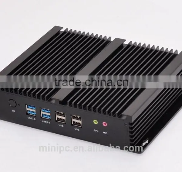 Industrial PC Fanless Design Mini Computer Mini PC Core i3 4010U With 6 RS232 Ports photo-3