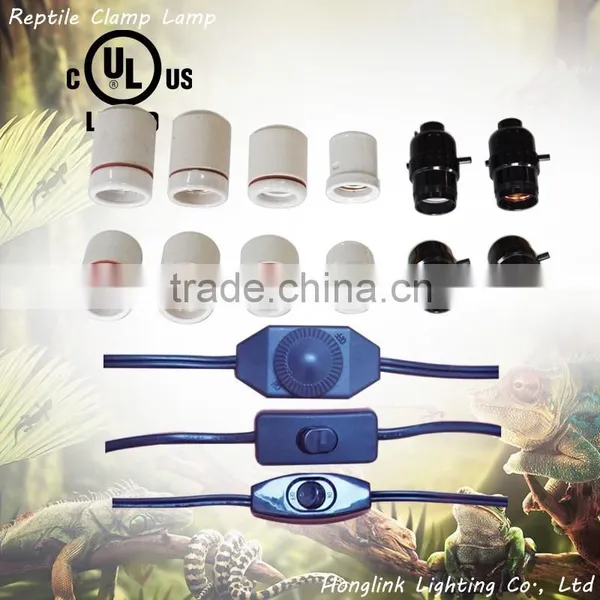 reptile lamp electric accessories - E26/E27 ceramic sockets and switches