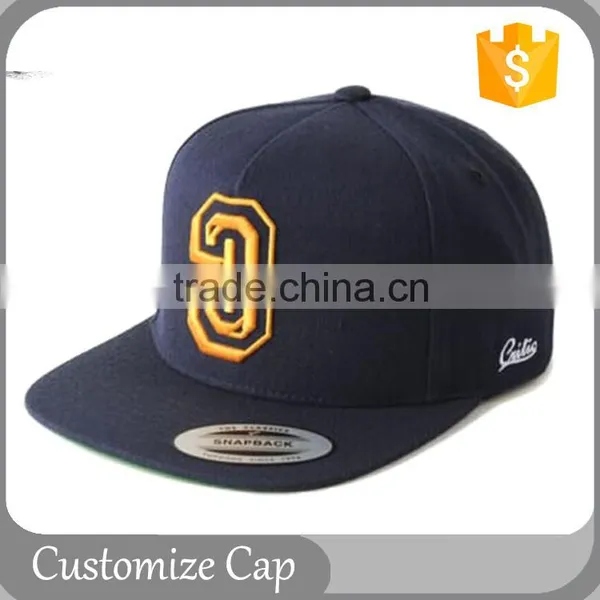Cotton 6 Panel Black Printed Logo Flat Suede Snapback Caps photo-5