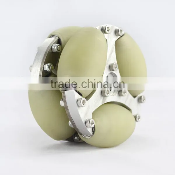 100mm Aluminum Assemble Robot Omni Wheel With PU Roller 14182 photo-3