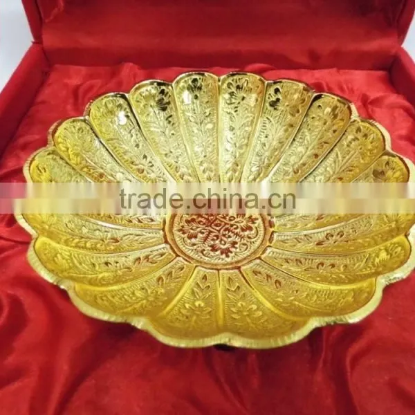 Wedding Gift Item Brass Gold Plated Bowl for Return Gift and Home Decoration photo-2