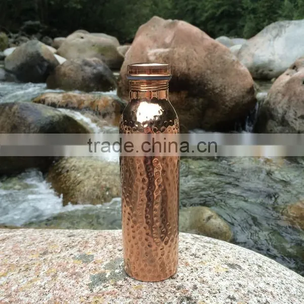 Copper Yoga Water Bottle | 600 ml 900 ml Copper Bottle photo-2