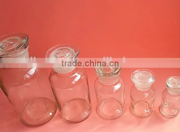 Wide Mouth Laborating Glass Reagent Bottle With Stopper Lid photo-3