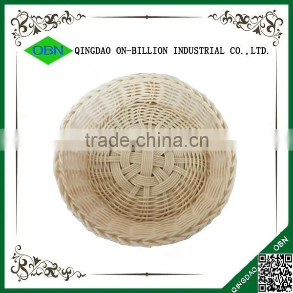 Food Grade Colored Plastic Rattan Round Handmade Baskets photo-3