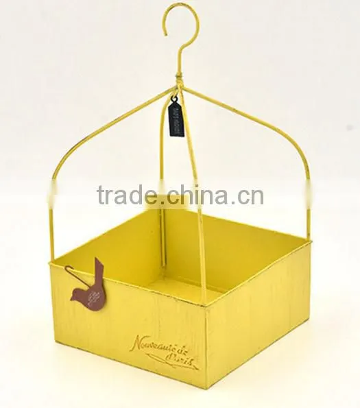 Hanging Flower Pots Large Metal Iron Bucket Flower Holder Garden/Balcony Planter photo-5