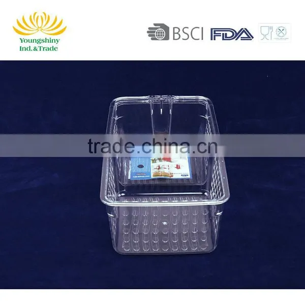 Fridge & Freezer Bin W/handle Dish Drainer Rack photo-2