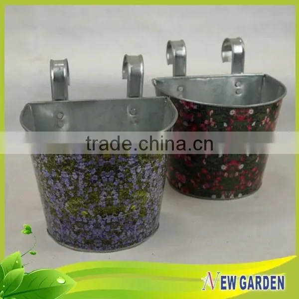 Fashion Round Handicraft Flower Printing Sticker Chinese Flower Pots,Railings Flower Pot photo-6