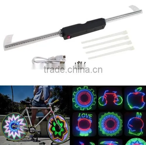 48 Led Colorful Double-Side Display Cycling Bicycle Bike DIY Spoke Wheel Light photo-4