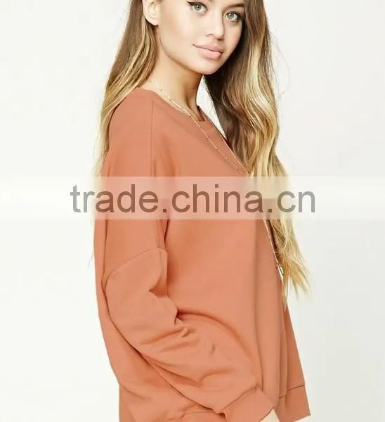 Custom Crewneck Sweatshirt Oversized Sublimation Spring Pullover Sweatshirt Without Hood For Young Ladies College photo-3