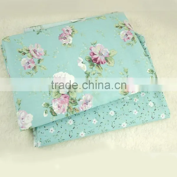 Aisa Blue Series Fabric Bundles Flower Printed Cotton Fabric Comfortable Fabric