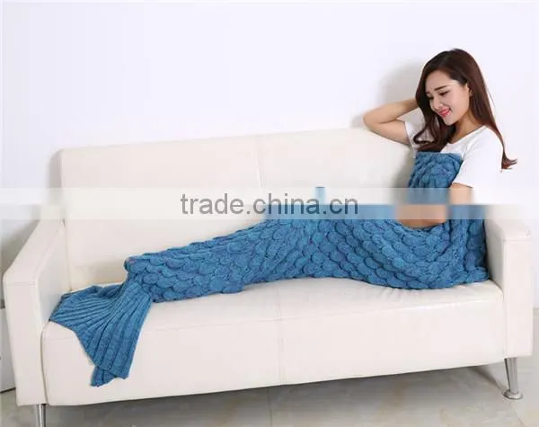 Custom Acrylic Knitting Adult Mermaid Tail Blanket Pattern photo-4