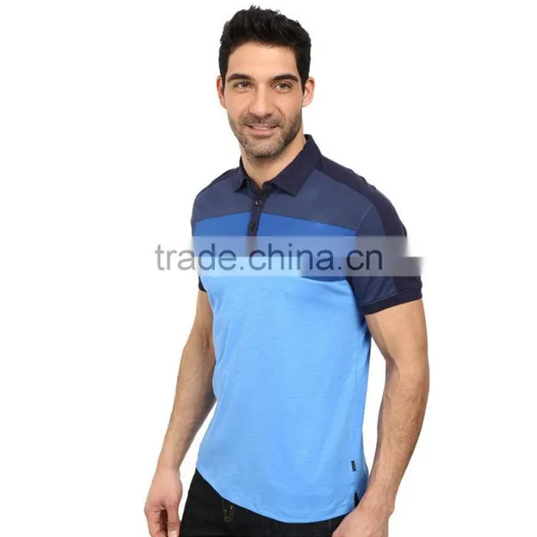 2015 Latest Custom Mens Tri Color Mens Polo Shirts 100% Cotton Cheap photo-2