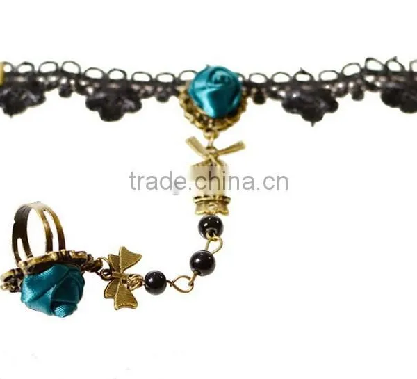 Europe Fashion Lace Jewelry Sets Wholesale Windmill Charm Bracelet Jewelry With Ring Set photo-6