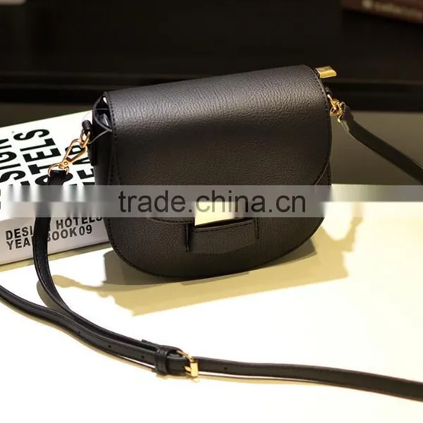 Zm50149b Europe Simple Pure Color Women Shoulder Bag pu Leather Lady Bags photo-2