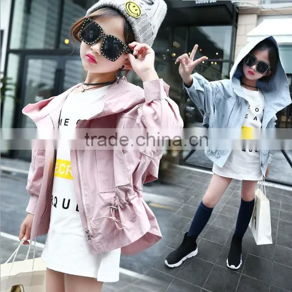 Zm40655b Spring Children Girl Clothes China Cotton Wind Coat Jacket photo-3