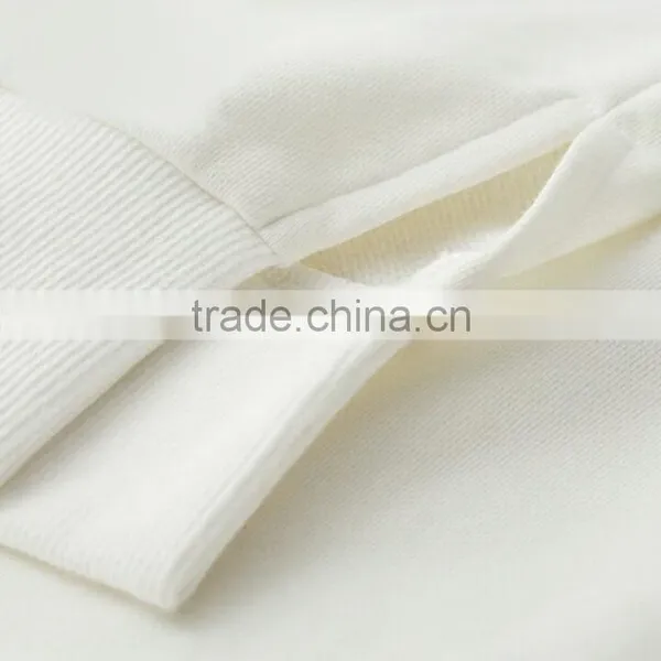New Fashion Blank White Cotton Hoodie photo-3
