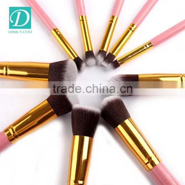Black Wood Oval Handle Makeup Brushes photo-6
