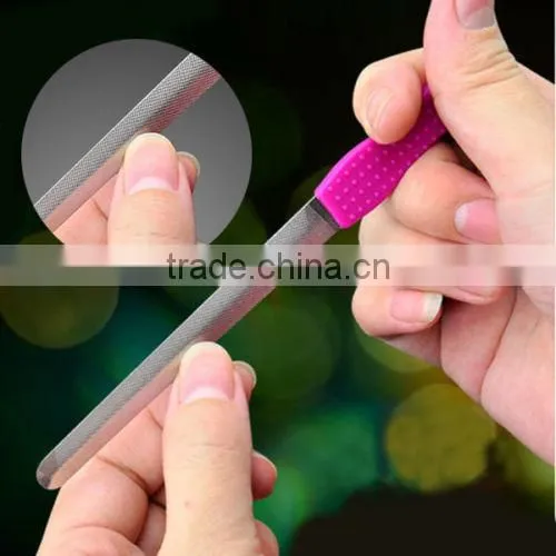 1PCS Nail Art File Fork Files Polish Buffer Tips Tools Gel Silicone Handle photo-3