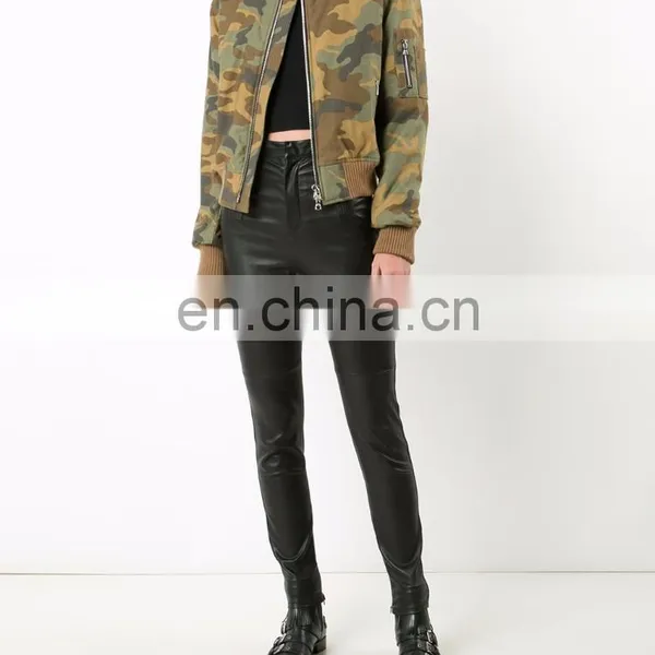 Women's Arm With Pockets Camouflage Bomber Jacket photo-3