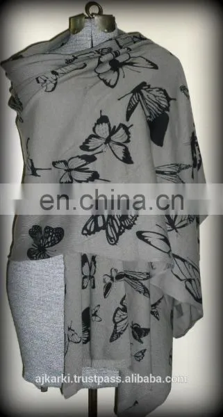 Woven and Knitted Cashmere With Block (Screen) Print photo-6