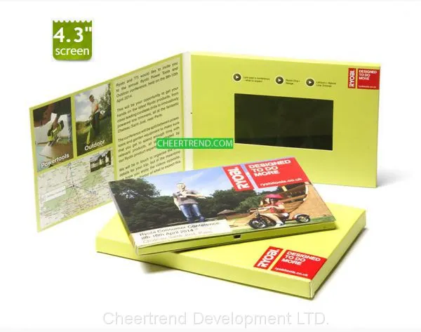 Business Video Brochure, Handbook, 2.4/2.8/4.3/5/7/10.1 Inch