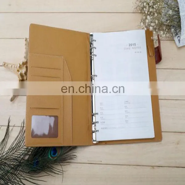 Cheap Custom Black Simple Leather Cover Notebook With Magnet Buckle and Wire Binding for Travel Journal Diary School Note Book photo-3