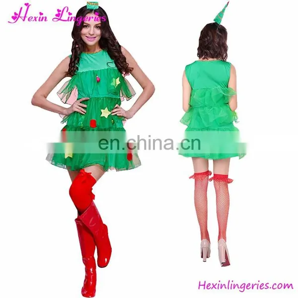 Drop Free Shipping Green Winter Women Christmas Elf Costumes photo-3