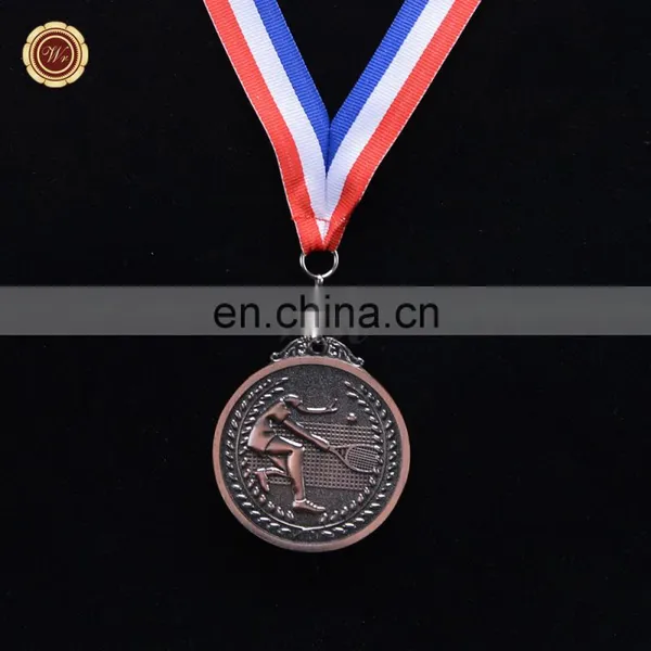 Wr Customized Metal Sports Medal for Award Wholesale Bronze Tennis Medal With Quality Ribbon photo-2