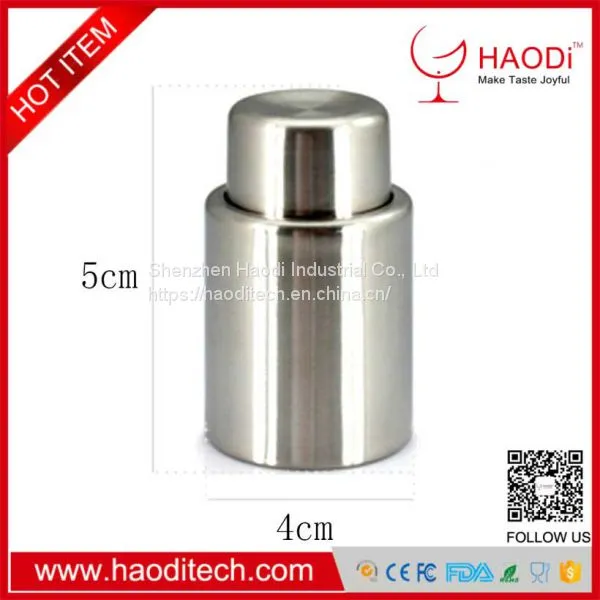 HD-JS0005 Stainless Steel Vacuum Wine Stoppers Sealers Preservers No Extra Pump Required