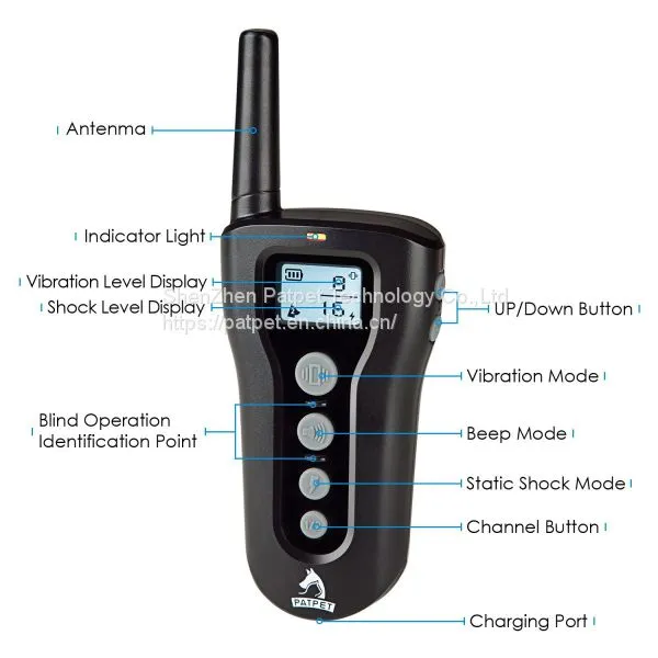 Patpet New Waterproof Remote Controlled Electric Pac Dog Training Collar photo-3