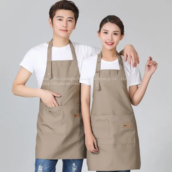 Модный канвасный фартук с печатью индивидуального логотипа. Для кофеен