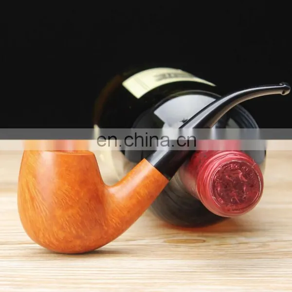 Briar Tobacco Pipe 9MM Activated Carbon Filter Briar Wooden Classic Curved High-end Pipe photo-2