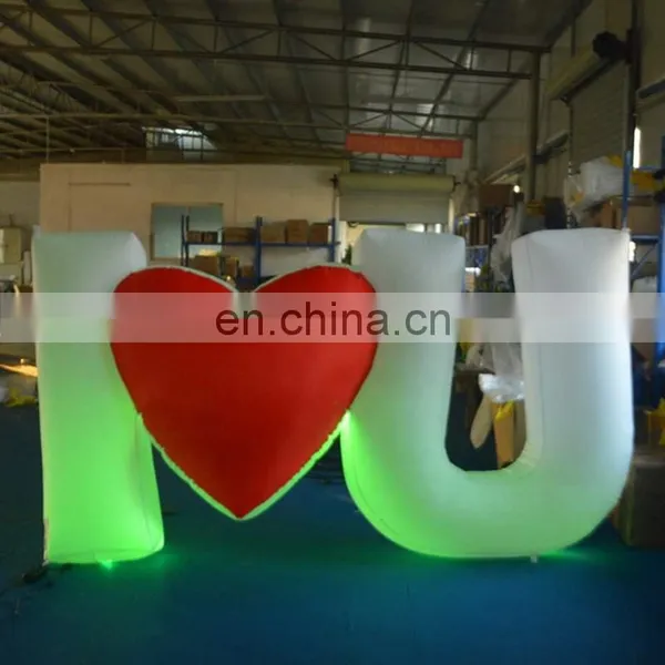 Inflatable Decoration Inflatable Alphabet Letter Shape Blow Up Lighted LOVE Balloon for Wedding photo-3