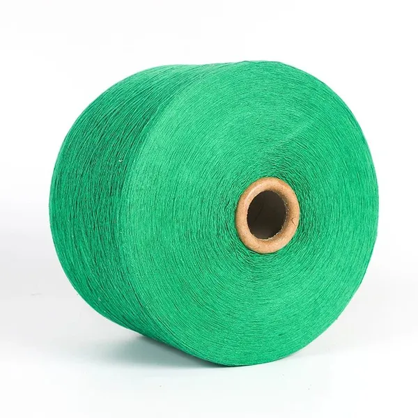 Open End Regenerated/Recycled Blended 70/30 Cotton Polyester Yarn for Glove Ne6s Green photo-3