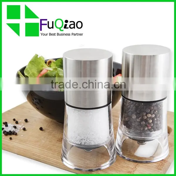 Trade Assurance Stainless Steel Mini Black Salt and Pepper Grinder Set Quality Choice photo-2