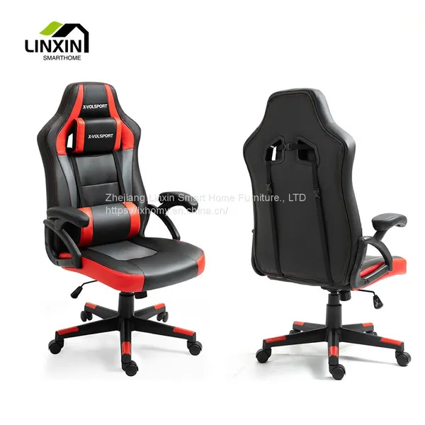 Wholesale PC Computer Leather Swivel Home Office Massage Desk Chairs Ergonomic With Lumbar Support and Headrest Manufacture photo-2