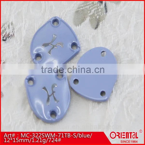 Square Navy-blue Metal Flat Shield Shape Badge photo-3