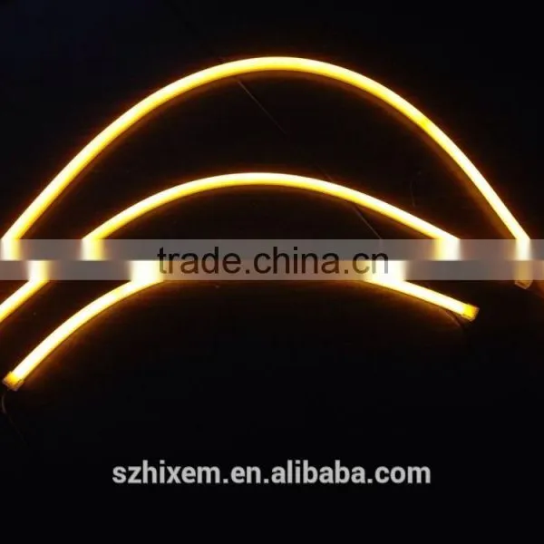 Fleixble 45cm/60cm/90cm White Yellow COB LED DRL Lights for Auto Headlights photo-3